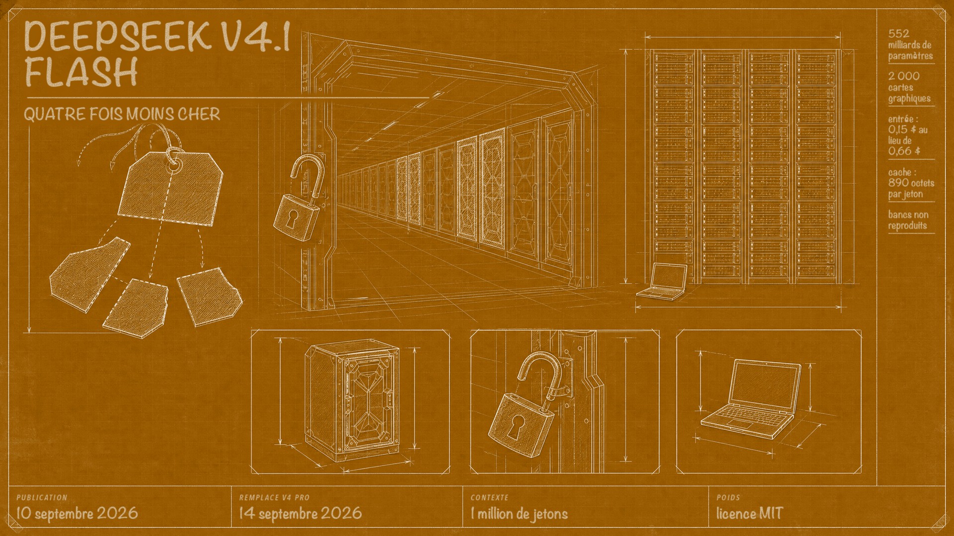 DeepSeek V4.1 Flash : un modèle ouvert quatre fois moins cher et pas pour un ordinateur portable